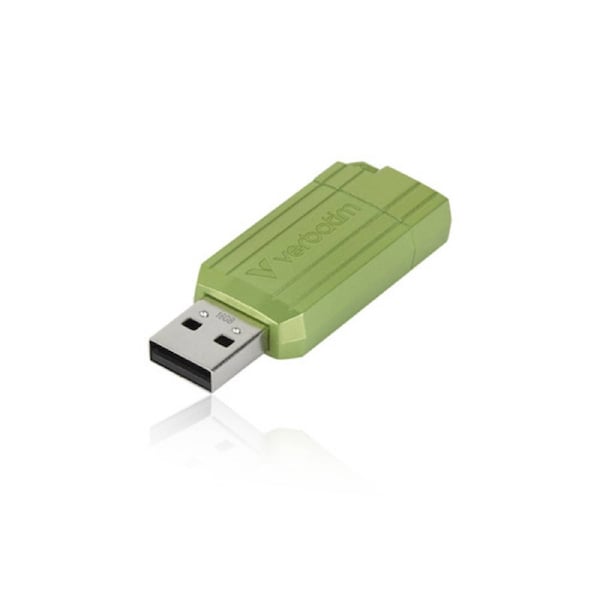 Verbatim PinStripe 16 GB USB 2.0 Flash Drive - Eucalyptus Green - 1 / Pack