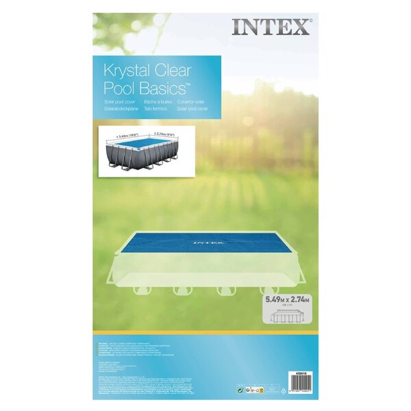 Intex Solar Pool Cover for 18' 5.49m x 9' 2.74m Swimming Pools 28016
