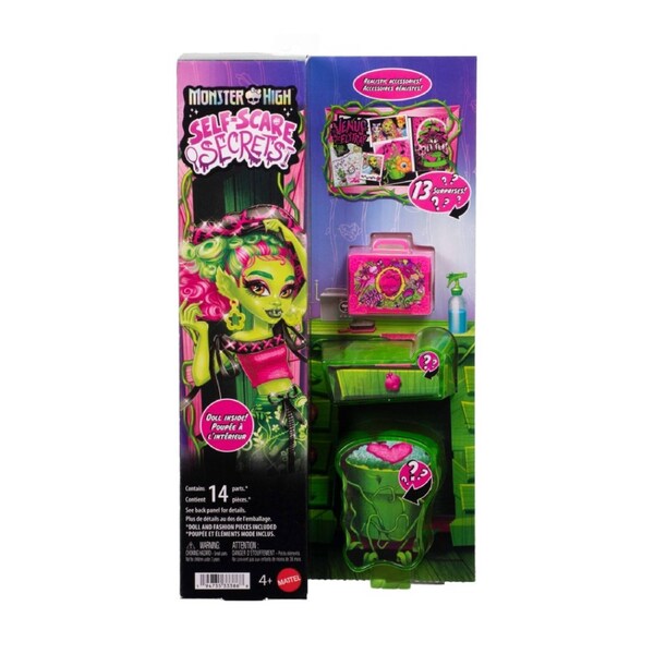 14pc Monster High Self-Scare Secrets Venus Doll Set 4y+ W/ Accessories