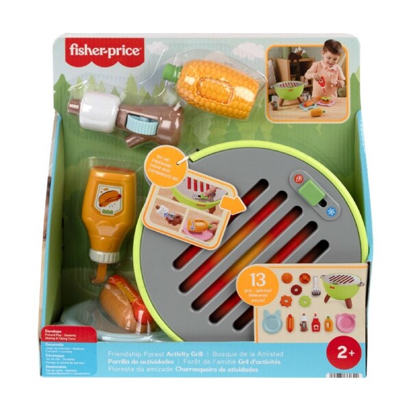 14pc Fisher Price Toddlers Friendship Forest Activity Grill Camping Play Set 2y+