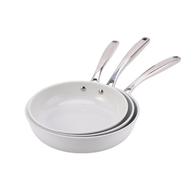 Catzon 3 Pack Non Stick Omelette Pans Set Induction Ready