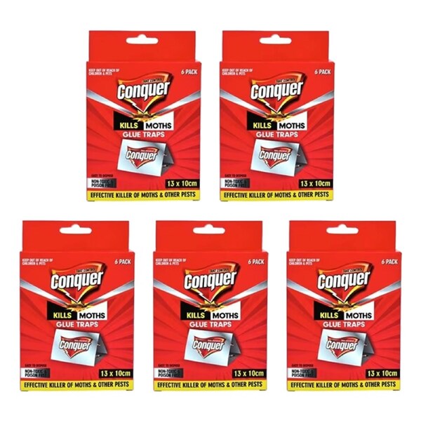 Deal365 5x 6pack Moth Glue Traps 13x10cm