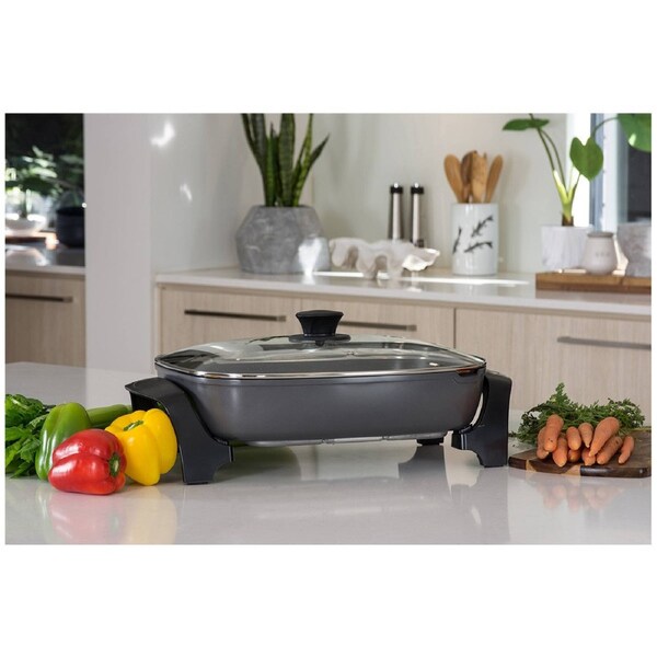 Westinghouse Electric Frypan WHEF01G Extra Large 2400W Grey Black Aluminium