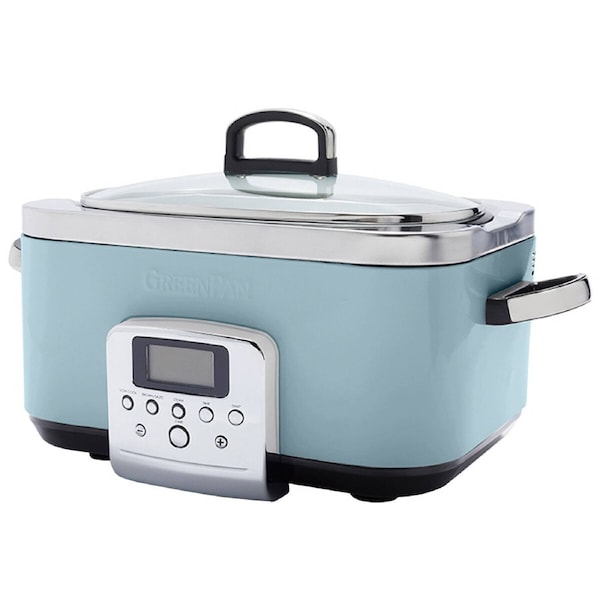 GreenPan 6L Slow Cooker Capacity CC005725-003 Blue Haze