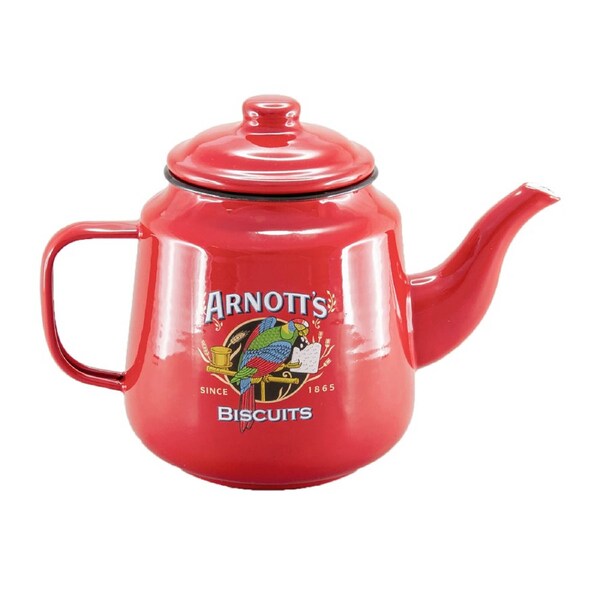 ROJO Arnotts Enamel Teapot 1.4L Red