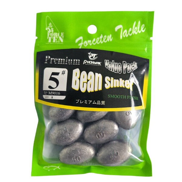Forceten Bean Fishing Sinker Size 5 Value Pack