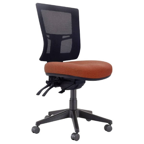 Buro Metro II 24/7 Mesh Mid Back With Seat Slide Nylon Base Safetex Rust