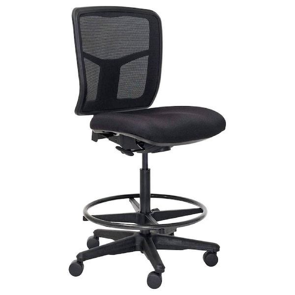 Buro Mondo Tivoli Drafting Chair 1-Lever Mesh Back Without Arms Zen Black