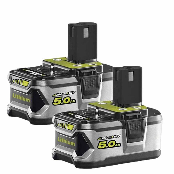 2Pack 18V 5.0Ah For Ryobi One+ Plus P108 Battery RB18L50 RB18L40 P107 P109 Lithium