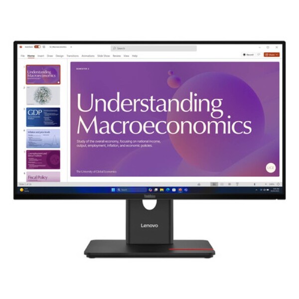 ThinkVision T24d-40 23.8-inch FHD IPS monitor 1920x1080 16:9 Anti-Glare Low Blue Light DP/HDMI/USB-C/DP-Out/LAN 96W PD Audio Out 4xUSB3.2 Adj stand USB-C DP cable 3Y warranty.