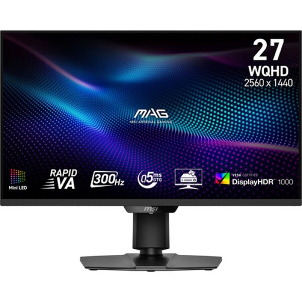 MAG 274QPF X30MV 27inch 300Hz QHD Rapid VA Gaming Monitor, 2560x1440, 16:9, 0.5ms GTG, 4500:1 Contrast, 400 Nits, 1x DP 1.4a, 2x HDMI 2.1, DisplayHDR 1000, DCI-P3 97%, Adobe RGB 99%, Console Mode