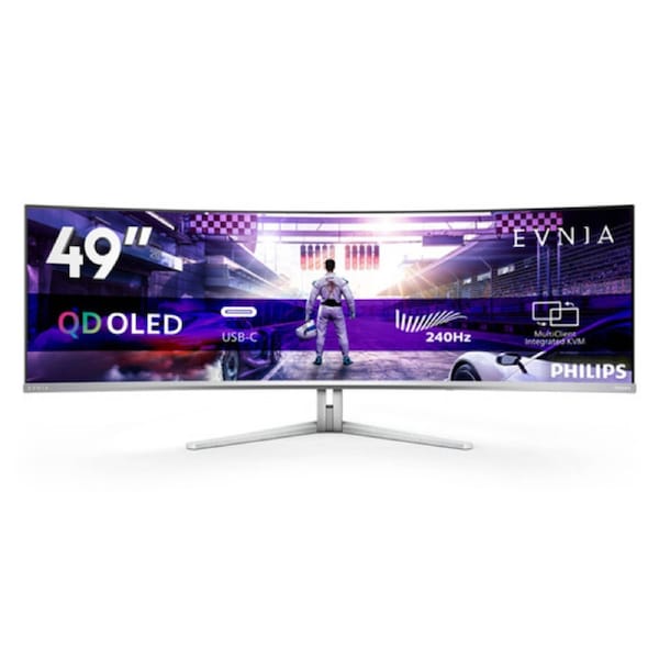 49M2C8900 CURVED 1800R 5K 5120X1440 240HZ QD-OLED PANEL 0.03MS 32:9 G-SYNC GAMING MONITOR HDMI/DP/USB-C USB HUB AUDIO OUT BUILT-IN SPEAKERS PIP/PBP KVM HEIGHT ADJ/SWIVEL/TILT VESA100X100
