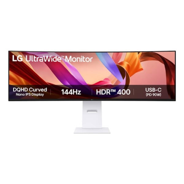 LG Ultrawide 49U950A-W 49" Class Dual Quad HD (DQHD) Curved Screen LCD Monitor - 21:9 - White - 49" Viewable - Nano In-plane Switching (Nano IPS) Technology - 5120 x 1440