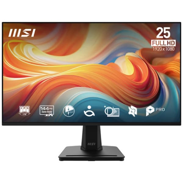 MSI PRO MP251 E14L 25" Class Full HD LCD Monitor - 16:9 - Black - 24.5" Viewable - In-plane Switching (IPS) Technology - 1920 x 1080 - 16.7 Million Colours - Adaptive Sync - 300 cd/m2 - 1 ms