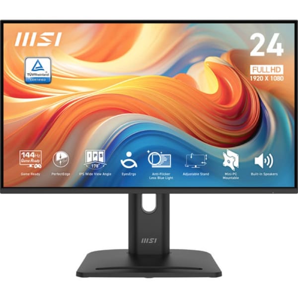 MSI Pro MP245PG E14 24" Class Full HD LCD Monitor - 16:9 - Black - 23.8" Viewable - In-plane Switching (IPS) Technology - 1920 x 1080 - 16.7 Million Colours - Adaptive Sync - 300 cd/m - 1 ms