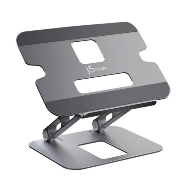 j5create JTS127 Height Adjustable Notebook Stand - Up to 40.6 cm (16") Screen Support - 4.08 kg Load Capacity - 29 cm Height x 22.6 cm Width x 5.3 cm Depth - Aluminium, Aluminium Alloy - Space Gray