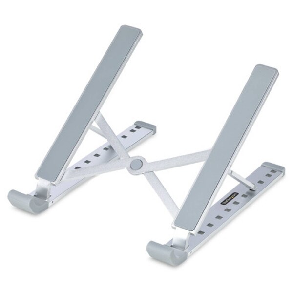 Startech Foldable Laptop Riser Stand, Portable Height Adjustable Ergonomic Laptop Stand, Tilt/Raised/Angled Laptop/Tablet Stand