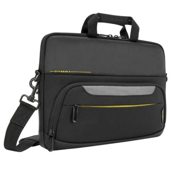 Targus City Gear TSS866GL Carrying Case for 35.6 cm (14") Notebook - Black - Poly, Polyurethane Body - Handle, Shoulder Strap, Trolley Strap - 270 mm Height x 375 mm Width x 35 mm Depth