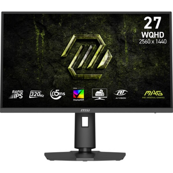 MSI MAG 274QPF X32 27-Inch WQHD Gaming Monitor 2560x1440 Rapid IPS 320Hz 0.5ms HDR 400 G-SYNC Compatible Eye care HDMI 2.1b DP 1.4a Tilt Adjustable Pivot Vesa Mount Black