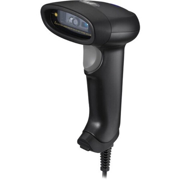 Adesso NuScan 2600U Logistics, Warehouse Handheld Barcode Scanner - Cable Connectivity - 30 scan/s - 304.80 mm Scan Distance - 1D, 2D - Long Range - LED - USB