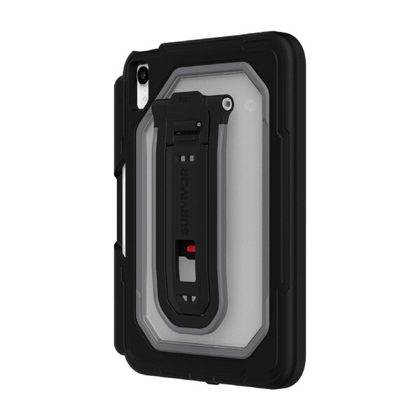 Survivor All-Terrain Carrying Case Apple iPad mini (6th Generation) Tablet, Apple Pencil (2nd Generation), Stylus - Black, Transparent