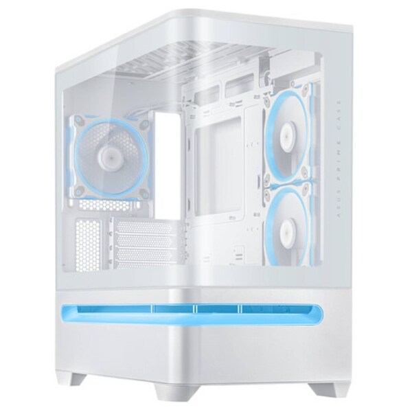 ASUS Prime AP202 MicroATX Case with Tempered Glass (White)