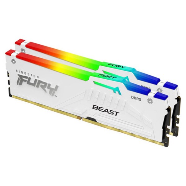 Kingston FURY Beast RAM Module - 32 GB (2 x 16GB) - RGB - DDR5-6000/PC5-48000 DDR5 SDRAM - 6000 MHz Single-rank Memory - CL30 - 1.40 V - Non-ECC - Unbuffered - 288-pin - DIMM