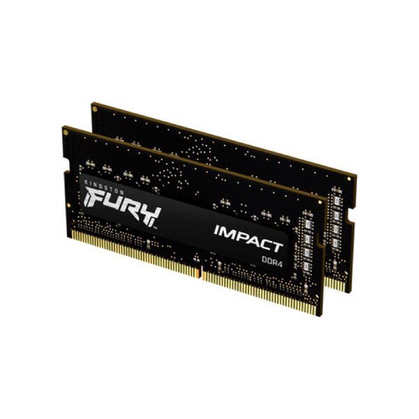 Kingston FURY Impact RAM Module for Notebook - 32 GB (2 x 16GB) - DDR4-3200/PC4-25600 DDR4 SDRAM - 3200 MHz - CL20 - 1.20 V - 260-pin - SODIMM - Lifetime Warranty