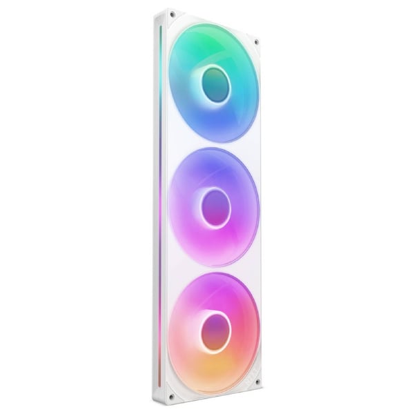 NZXT F420 RGB Core RF-U42HF-W1 1 Cooling Fan - PC - 3 x Fan(s) - 167.54m /h Maximum Airflow - 2000 rpm - Fluid Dynamic Bearing - 4-pin, 8-pin - RGB LED - Matte White - Plastic, Rubber - 6.8 Year Life