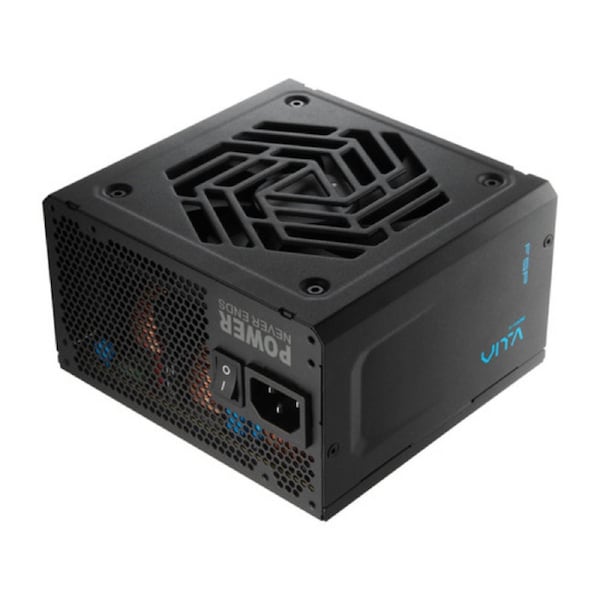 FSP 750W VITA GD ATX 3.1 GOLD NON MODULAR BLACK PSU supports PCIe 12V-2x6 features Gold certification advanced 120mm HYB fan +5V & 3.3V DC to DC design Japanese capacitos and safety protections.