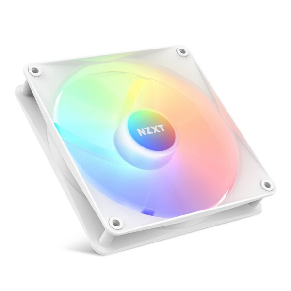 NZXT F140 RGB Core RF-C14SF-W1 1 Cooling Fan - Case - 140 mm Maximum Fan Diameter - 1 x Fan(s) - 154.25m3/h Maximum Airflow - 1500 rpm - Fluid Dynamic Bearing - 4-pin PWM - RGB LED - White