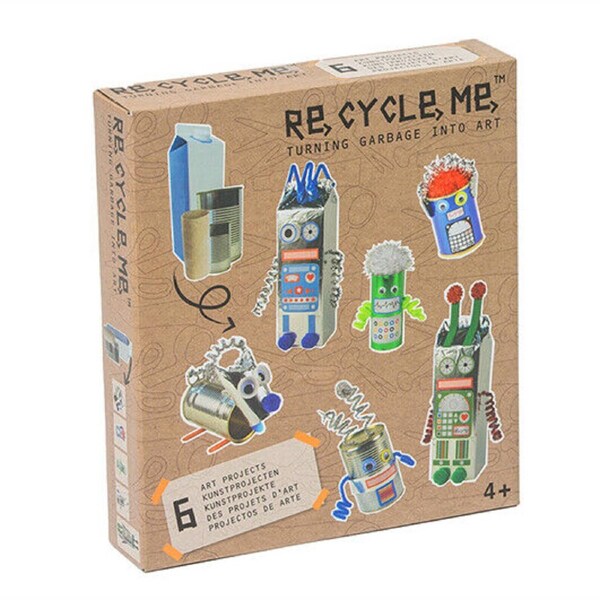 Recycle Me Environmentally Sustainable Kids Arts & Crafts Project Kit Robot