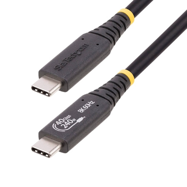 StarTech 1m (3.3ft) USB4 Cable, USB-IF Certified USB-C Cable, 40 Gbps, 240W PD 3.1, 8K 60Hz, Compatible w/Thunderbolt/USB 3.2 Ports