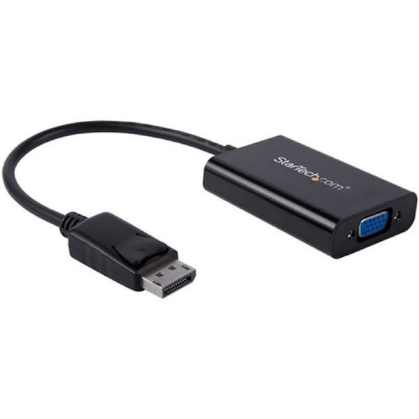 StarTech DisplayPort to VGA Adapter with Audio - DP to VGA Converter - 1920x1200 - 1 x 20-pin DisplayPort 1.2 Digital Audio/Video - Male - 1 x 15-pin HD-15 - Female, 1 x Mini-phone Audio