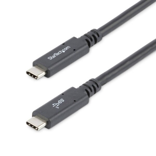 StarTech 6 ft (1.8m) USB C to USB C Cable, 5A 100W PD 3.0, Certified Works With Chromebook, USB-IF Certified, M/M, USB 3.0 (5Gbps) - 6ft USB C to USB C cable - USB-IF Certified