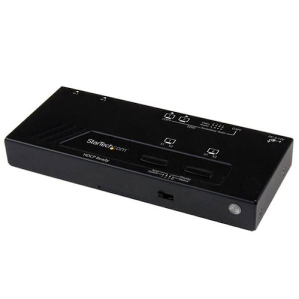 StarTech Audio/Video Switchbox - Cable - 1920 x 1200 - Full HD - 2 Input Device - 2 Display - Display, Blu-ray Disc Player, Set-top Box, Gaming Console - 10 m Range - 2 x HDMI In - 2 x HDMI Out
