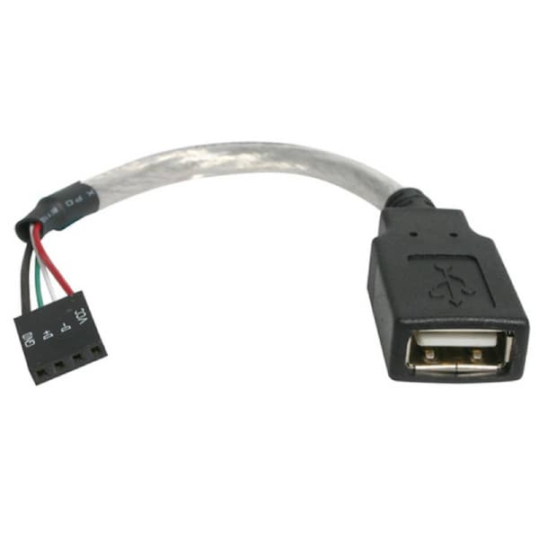 StarTech 6in USB 2.0 Cable - USB A to USB 4 Pin Header F/F USB A Female to Motherboard Header Adapter - USB cable - 4 pin USB Type A (F) - 4 pin MPC (F) - 15 cm - 1 x 4-pin USB 2.0 Type A - Female