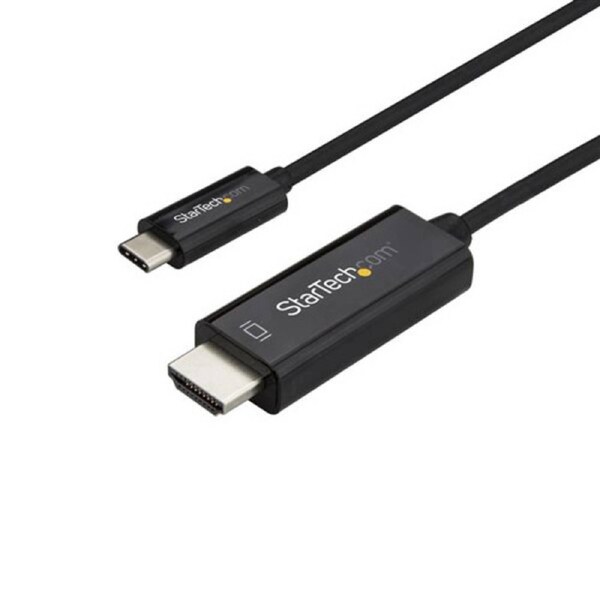 StarTech 6ft (2m) USB C to HDMI Cable - 4K 60Hz USB Type C DP Alt Mode to HDMI 2.0 Video Display Adapter Cable - Works w/Thunderbolt 3