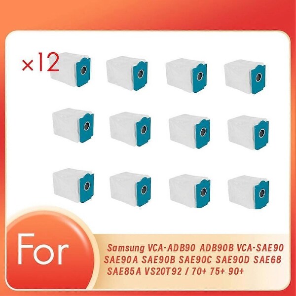 12 Pcs Dust Bag VCA-ADB90/ADB90B/VCA-SAE90 SAE90A//D/SAE68/SAE85A/VS20T92 / 70+/75+/90+ Sweeper