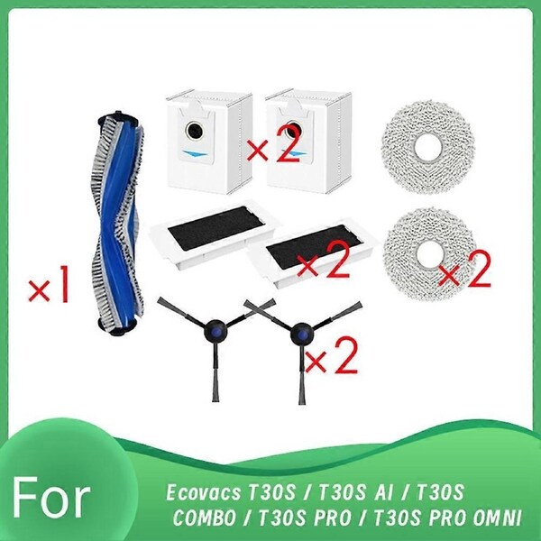 9 Pcs for T30S / T30S AI / T30S COMBO / T30S PRO / T30S PRO OMNI Robot Vacuum Cleaner Parts Replacement