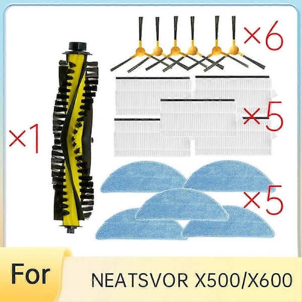 17 Pcs for X500/X600 Robot Vacuum Self Emptying Robot Vacuum Cleaner Parts Replacement