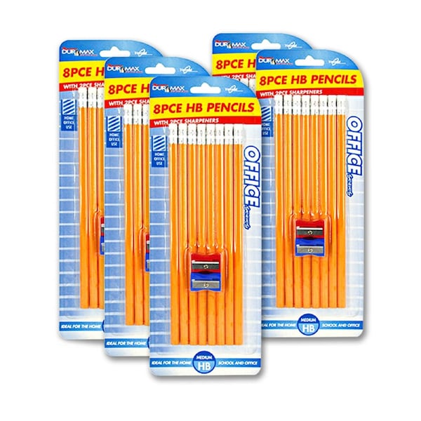 Deal365 5x 8pce HD Pencils and 2pce Sharpeners