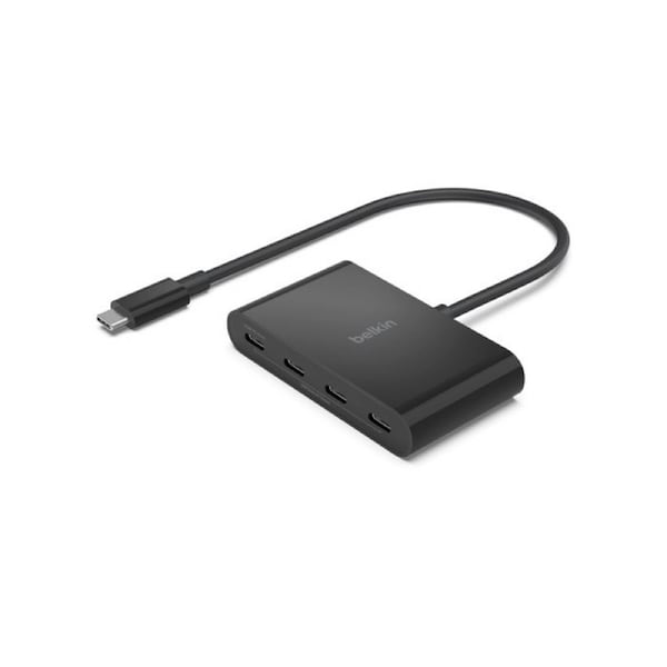 Belkin Connect USB-C 4-Port Hub, Adapter Dongle, 4xUSB-C Ports & 100W PD Max 10Gbps Data Transfer Mac/Chromebook - 4 Total USB Port(s) - PC, ChromeOS, Mac, iPadOS