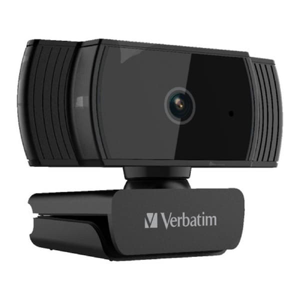 Verbatim Webcam - 2 Megapixel - 30 fps - Black - USB 2.0 - 1 Pack(s) - 1920 x 1080 Video - CMOS Sensor - Auto-focus - 65 Angle - Microphone - For Computer