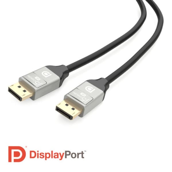 j5create JDC43 2.01 m DisplayPort A/V Cable - 1 - Cable for Notebook, Desktop Computer, Set-top Box, Monitor, HDTV, Projector - First End: 1 x DisplayPort 1.4 Digital Audio/Video - Male