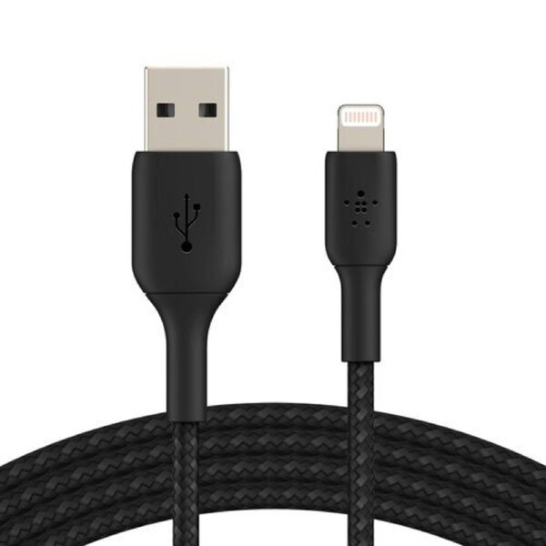 Belkin 15 cm Lightning/USB Data Transfer Cable - First End: Lightning - Second End: USB Type A - MFI - Black