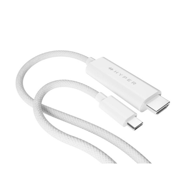 Hyper HyperDrive HD6007BKGL 2.50 m HDMI/USB-C A/V Cable - Cable for Audio/Video Device, USB Device, Monitor, Smartphone, Tablet, Notebook, Handheld Gaming Console, iPad, iPhone, Mobile Device, MacBook
