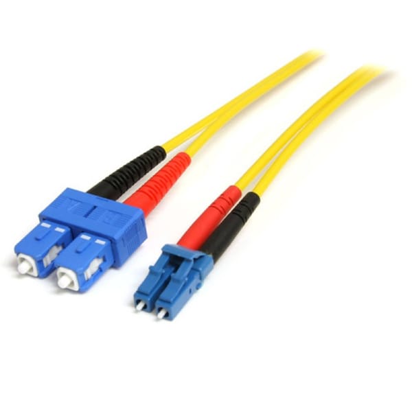 Startech 4m Fiber Optic Cable - Single-Mode Duplex 9/125 LSZH Fiber Jumper Cord - LC/SC - Cable for Network Device, Patch Panel, Switch - First End: 2 x LC Network - Male - Second End: 2 x SC Network