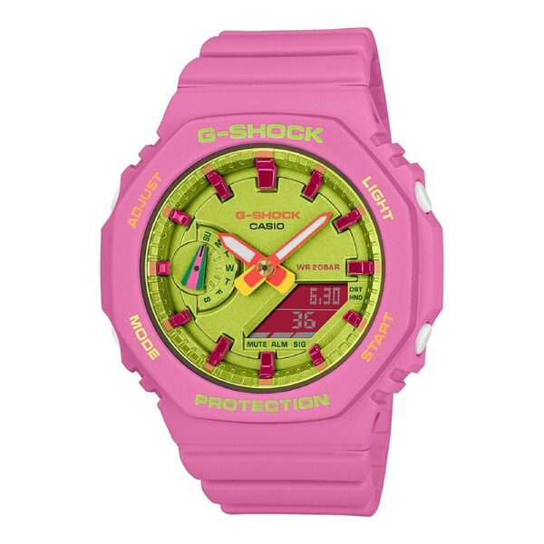 Casio G-Shock GMA-S2100BS-4A Womens Pink Analog Digital Watch 200M World Time