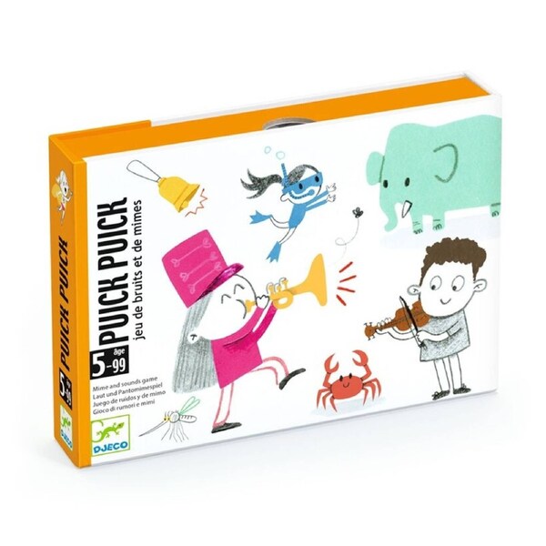 Djeco Puick-Puick Guessing Game With 120 Mime Ideas For Kids Portable 5y+